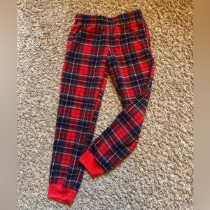 NWOT Kid’s Unisex Old Navy Pajama Pants; Red & Navy Plaid; Size M (8)